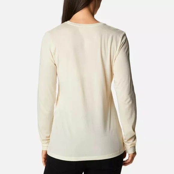 Columbia Hidden Haven Cream Dog Graphic Long Sleeve Tee Size Large - Picture 2 of 12